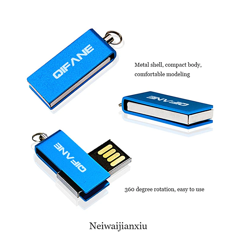 Qifane металл повернуть творческий и диск 64 ГБ Memory Stick 16 высокая скорость Флеш