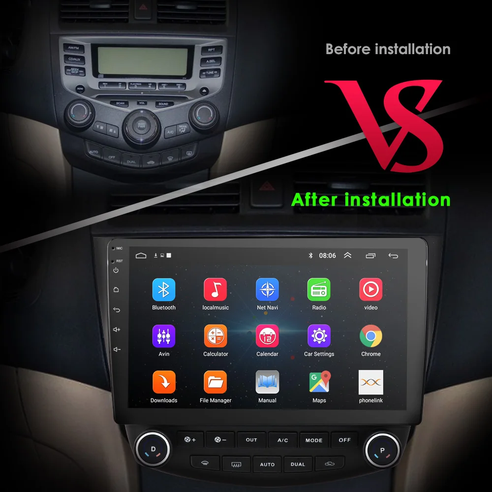 Android 9 0 HD 1024*600 Автомобильный GPS плеер Радио для Honda ACCORD 7 2003 2007 4G WIFI навигация