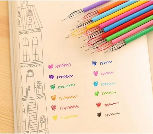 

Diamond Head Refill Creative Stationery Candy Color Roller ball Gel Pen Refill The Core 0.38mm Office School Supplies