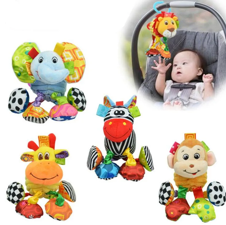 

Sozzy 10pcs high quality soft animal toys infant baby kid car hanging stroller educational baby lovely carton toy 20% off