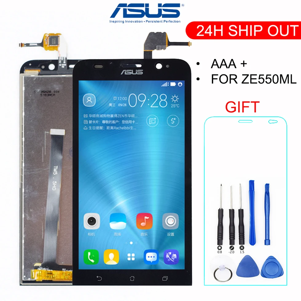

Оригинальный протестированный сенсорный ЖК-экран 1280x720 для ASUS Zenfone 2 ZE550ML, дигитайзер для ASUS Zenfone 2 ZE550ML, ЖК-дисплей
