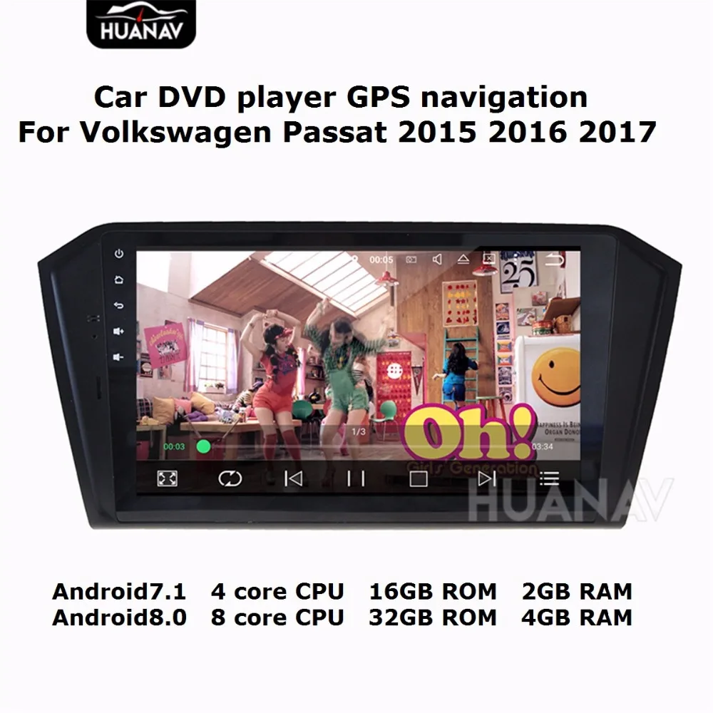 Большой телефон 10 2 дюйма GPS-навигация для Volkswagen Passat 2015-2017 SATNAV Android 7 1 4 Гб + 32 ГБ/Android