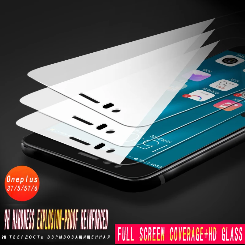 Полное покрытие 3D изогнутые края Fit закаленное Стекло для One Plus OnePlus 6 5 т 3 A6000 A5010 A5000