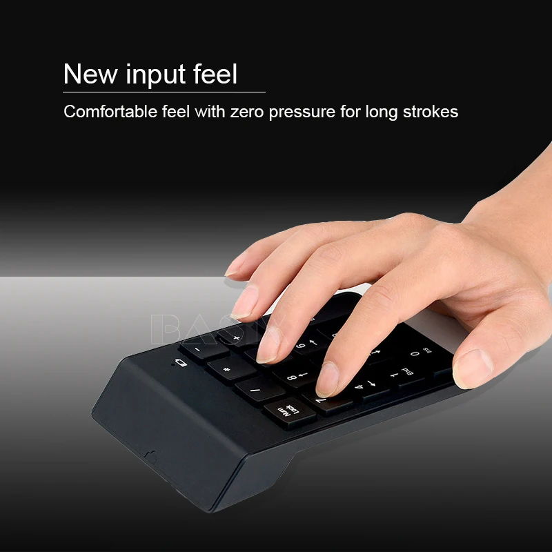 Basix мини Беспроводной цифровая клавиатура Usb Numpad 18 клавиш цифровой клавиатуры Для