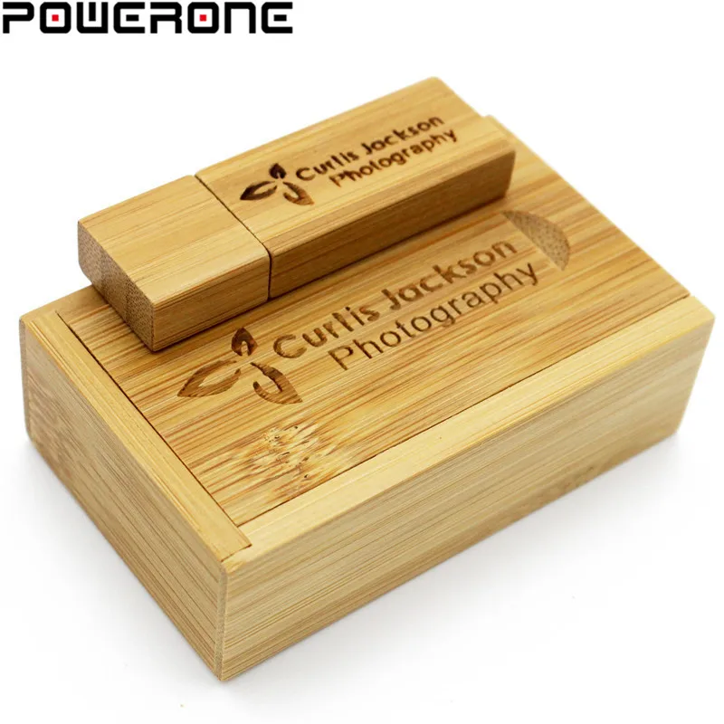 POWERONE(более 10 шт бесплатный логотип) Деревянный USB с коробкой usb флеш-накопитель 8 ГБ 16 ГБ 32 ГБ 64 Гб карта памяти свадебные подарки