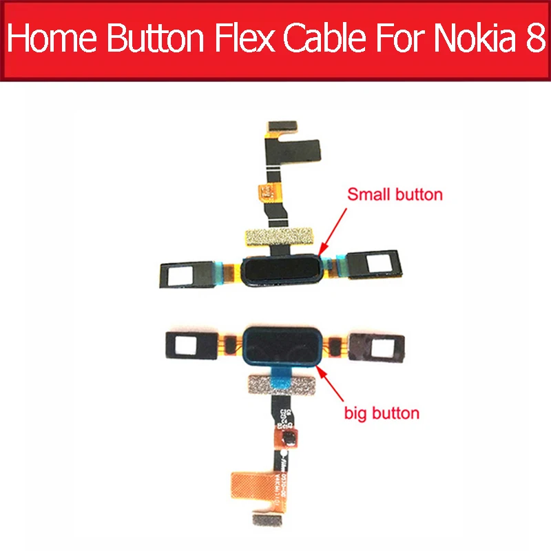 

Fingerprint Sensor Home Button Flex Cable For Nokia 8 2016 TA1012 5.3"Menu Touch Return keypads Flex Cable Replacement Parts