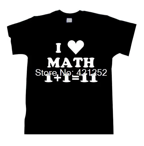 Подарок другу футболка с надписью I Love MATH Мужская забавная подарок для учителя