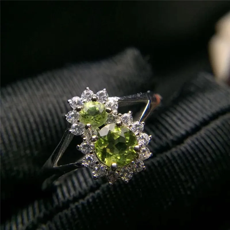 

Natural Peridot ring Genuine Gemstone 2018 New Trendy Ring 925 Sterling silver fine Jewelry Free Shipping Manufactor #1056
