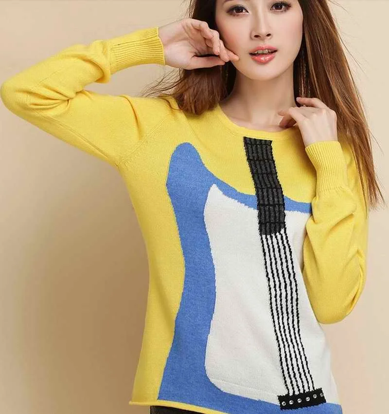 Лидер продаж 2019 кашемировый свитер с длинными рукавами шерстяной короткий