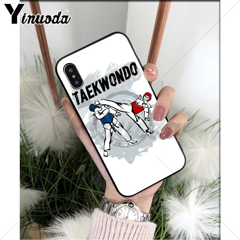 Yinuoda Kungfu тхэквондо ТПУ Мягкий силиконовый чехол для телефона чехол для iPhone X XS MAX 6 6S 7 7plus 8 8Plus 5 5S XR - Цвет: A6