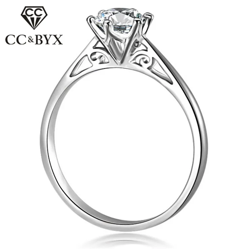 Кольца СС для женщин серебро 925 пробы 0.3ct/0 5 CT шесть когтей предложение