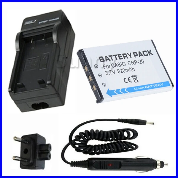 

Battery and Charger for Casio NP-20 NP20 and Exilim EX-Z60,EX-Z70, EX-Z75,EX-Z77,EX-S500,EX-S600,EX-S770,EX-S880 Digital Camera