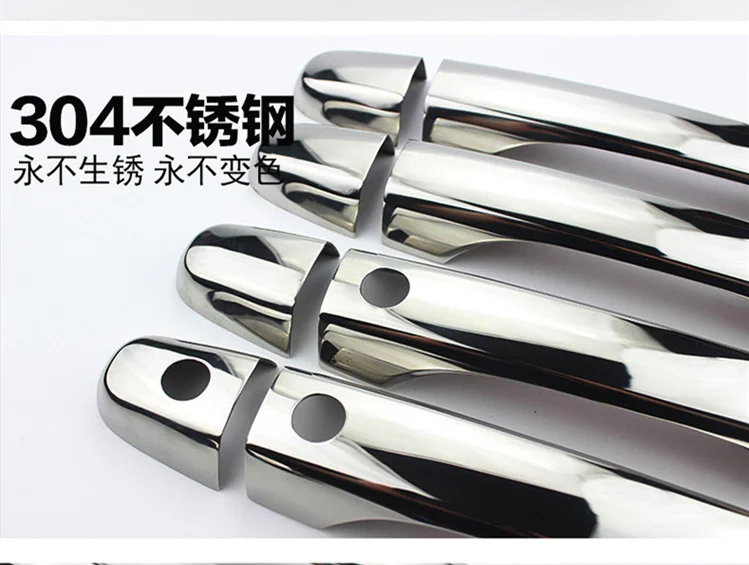 

FUNDUOO For Honda Civic 2012 2013 2014 2015 New Chrome Door Handle Covers trim With Two Smart Entry Buttons Car Accessories