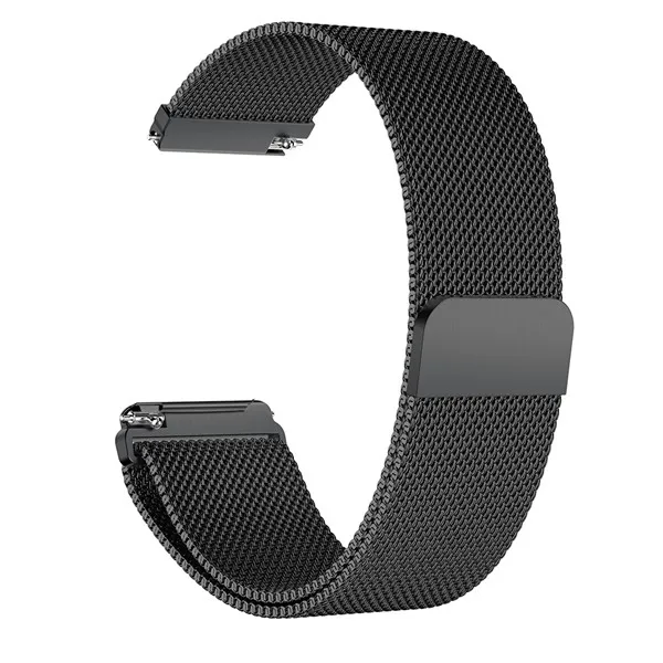 Черный Миланская Магнитная Петля Браслет из нержавеющей стали для Fitbit Versa золотые часы 5,5-6,7 дюймов Прямая поставка Наручные часы сталь металл - Цвет: Черный