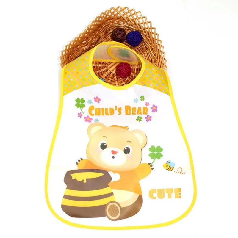 Adjustable Baby Bandana Bibs EVA Plastic Waterproof Lunch Bibs Infants Cartoon Bibs Baberos For Children Feeding Care