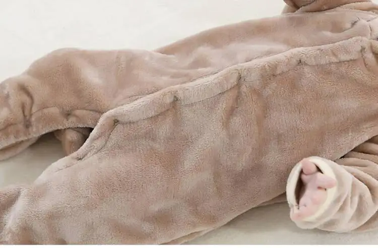 Мягкая теплая зимняя одежда унисекс для новорожденных от 0 до 18 месяцев костюм с