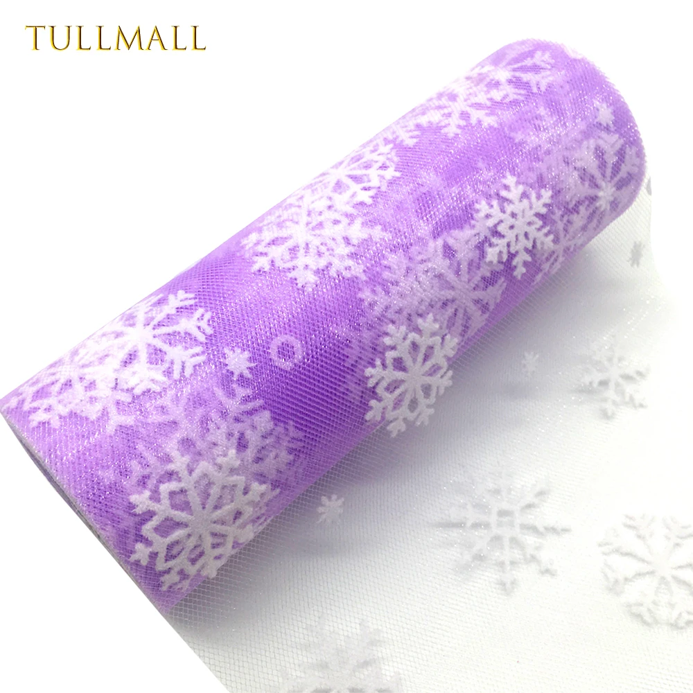 TULLMALL Снежинка тюль рулон 15 см 10 ярдов Baby Shower Fabrick Spool свадебное украшение для