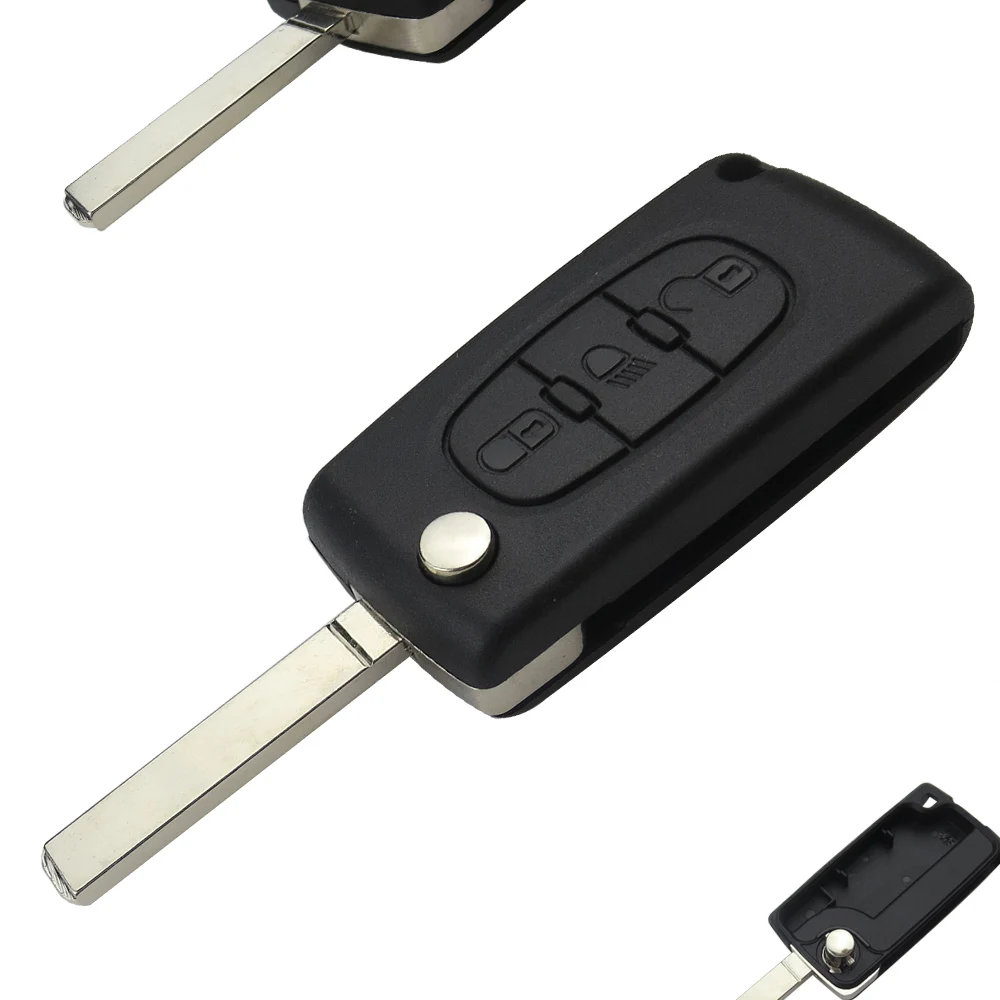 OkeyTech 3 кнопки Автомобильный ключ оболочка для Citroen c3 c4 Xsara Picasso Berlingo Switchblade флип складывающийся дистанционный брелок без паза лезвия