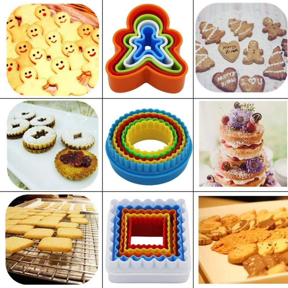 1 комплект формочка для рождественского печенья Fondant(сахарная) десерты паста резная форма Кухня круглые звезды сердце цветы Рождественская елка машина для выпечки печенья прессформы