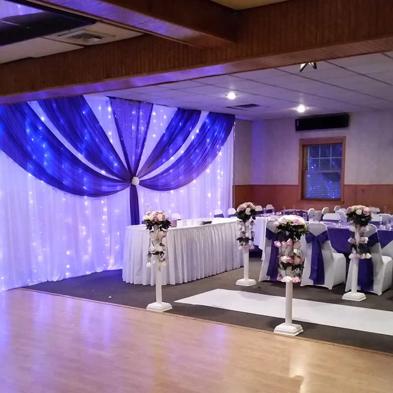 3x6 м роскошный белый и фиолетовый свадебный фон драпировка со съемным Swag