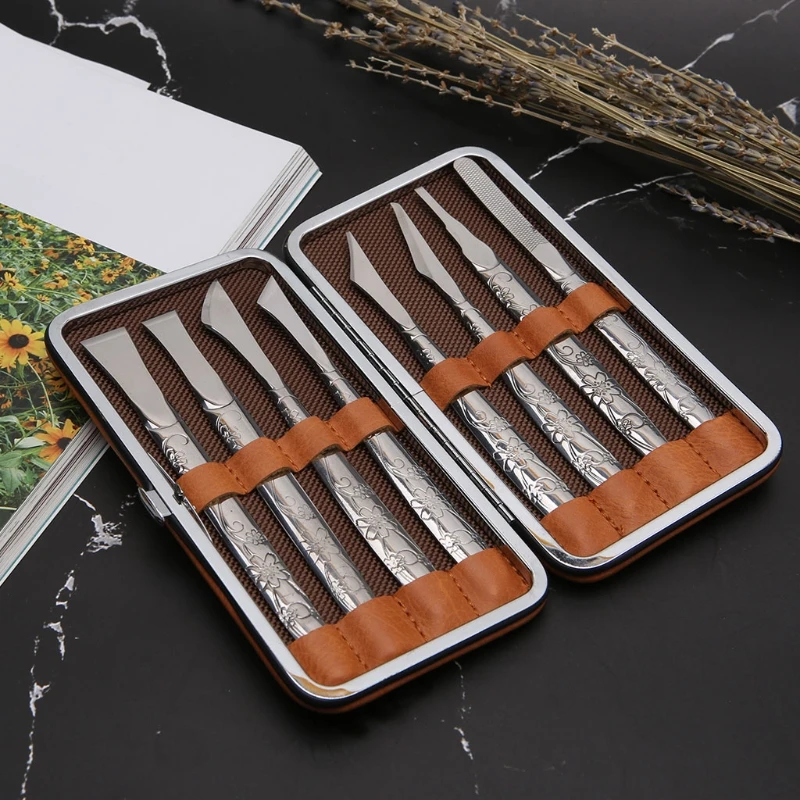 OOTDTY 8 шт. Мозольный Rasp файл и бритва жесткий крепкий инструмент для удаления