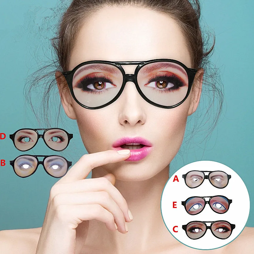 

1PC Men Women Funny Glasses Eyes Frames Mischief Decoration Party Accessory Holiday Festival Halloween Decoration Adult Supplies