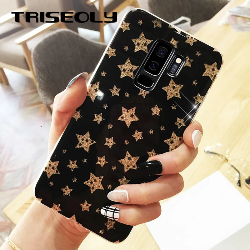 Мягкий блестящий чехол с краями из ТПУ для Samsung Galaxy S8 S9 Plus S7 Edge S6 Note9 8 A6 A7 A8 J4 J6 2018 J2 J7