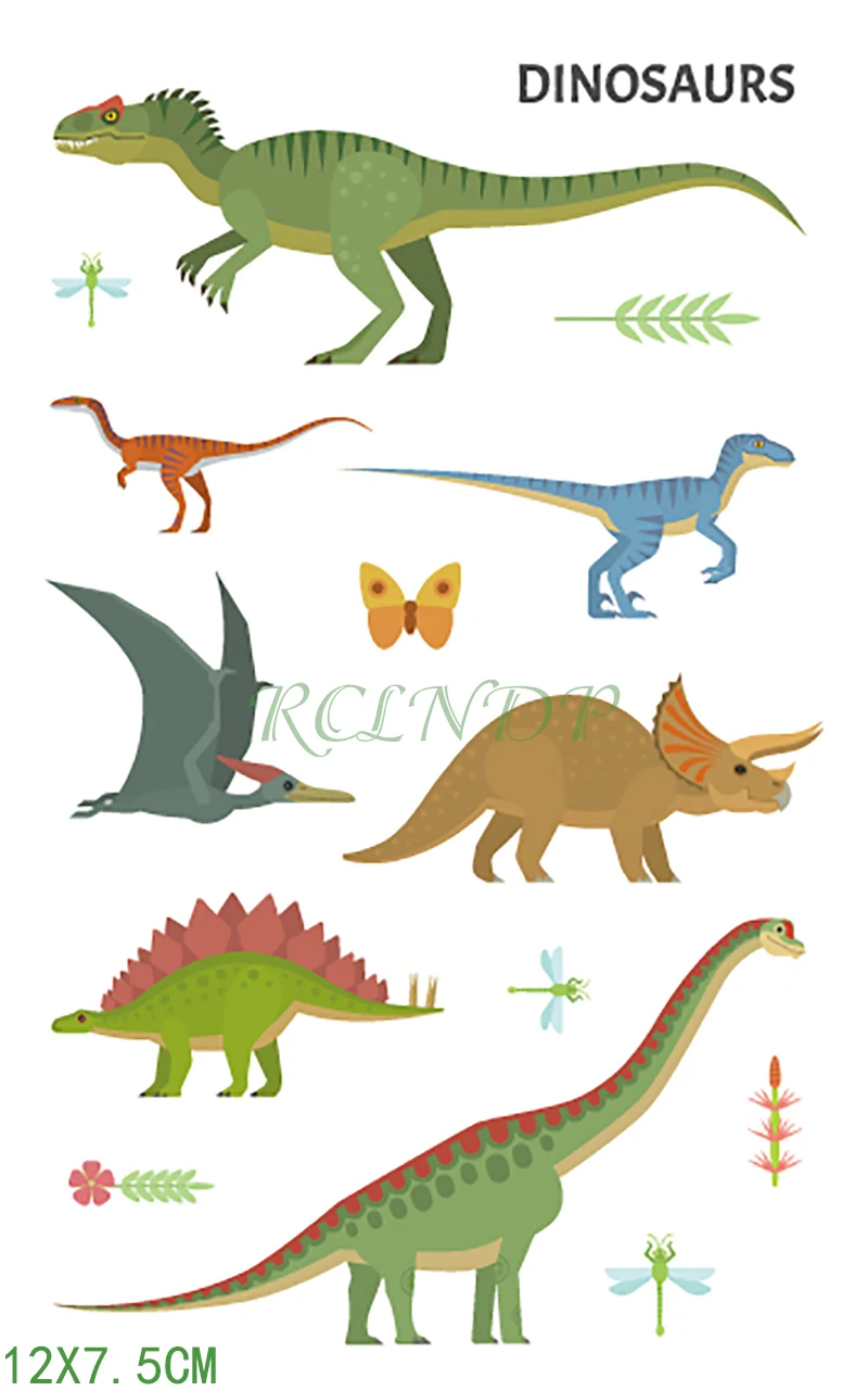 

Waterproof Temporary Tattoo Sticker dinosaur fake tatto stickers flash tatoo hand foot shoulder for men girl women kids children