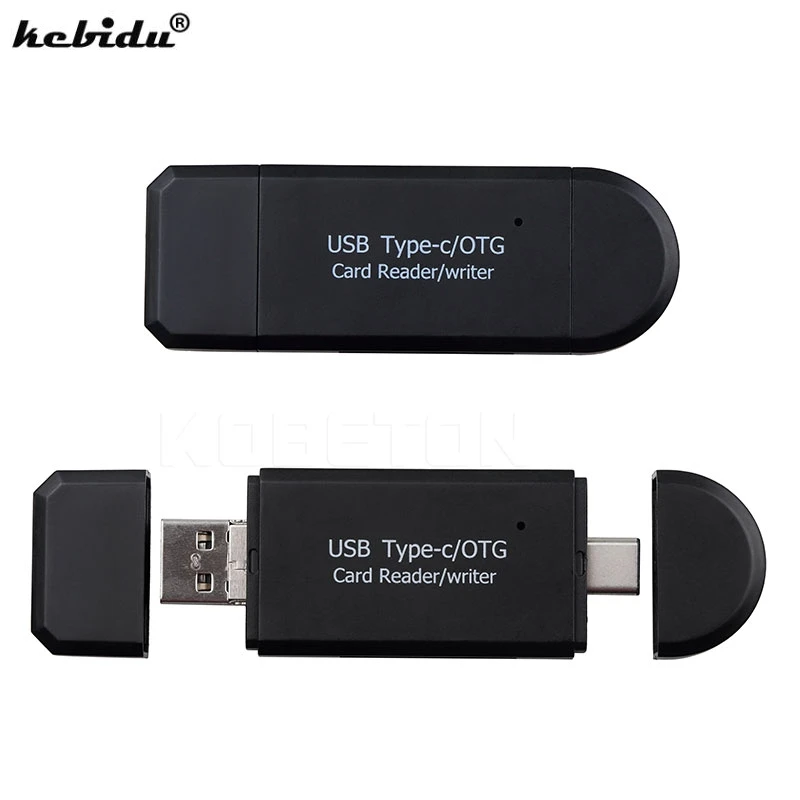 Kebidu 3 в 1 Универсальный кард ридер USB 0 Micro комбо 2 слота TF SD Type C поддержка MicroSoft/для Mac