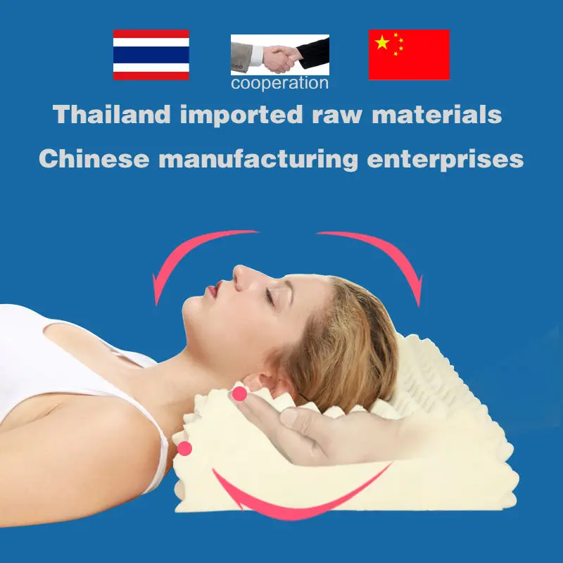 Новинка Таиланд импортная 100% натуральная латексная подушка Ортопедическая для