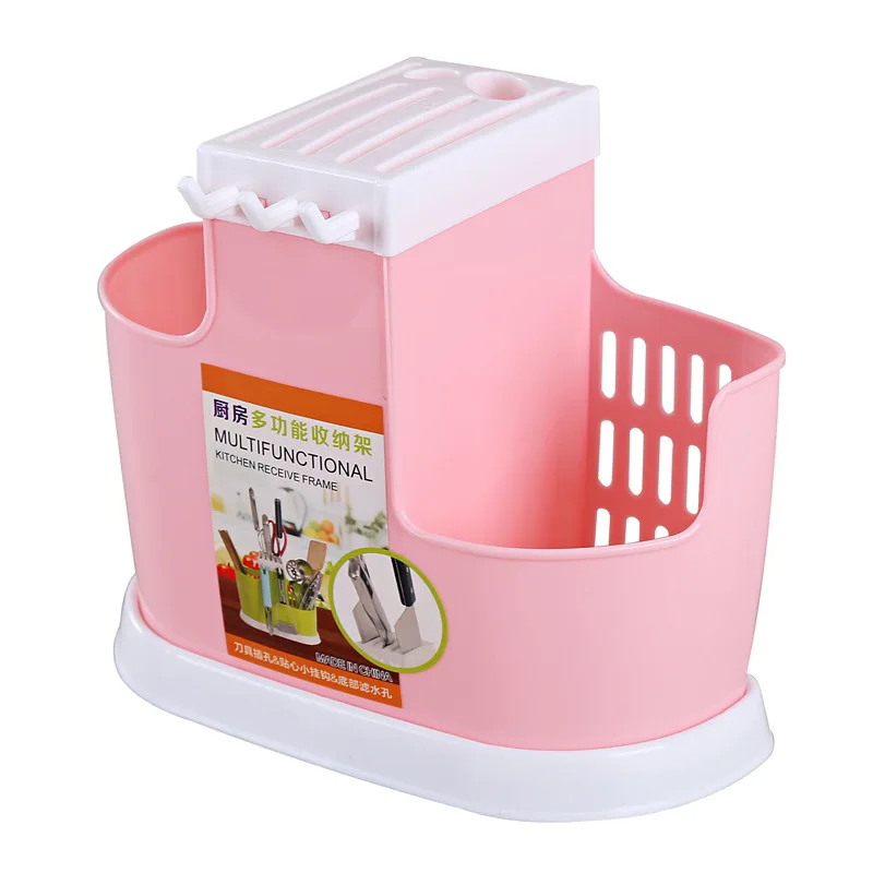 

Multi-function kitchen tableware finishing chopsticks drain rack tool storage rack plastic ZP01161034
