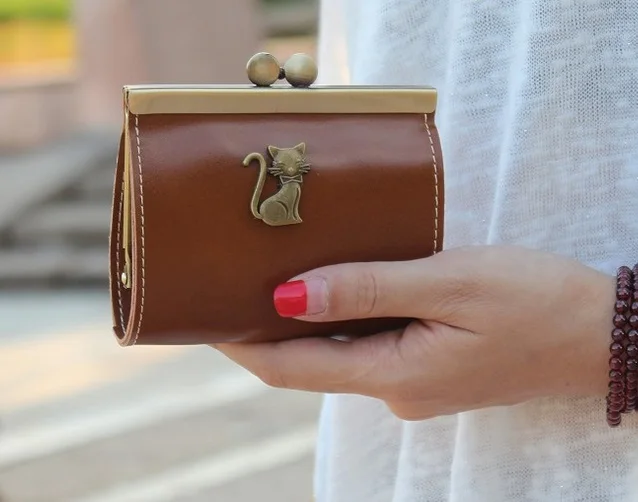 Маленькая женская сумочка из бронзы в стиле ретро|change purse|coin pursewomen coin purse |