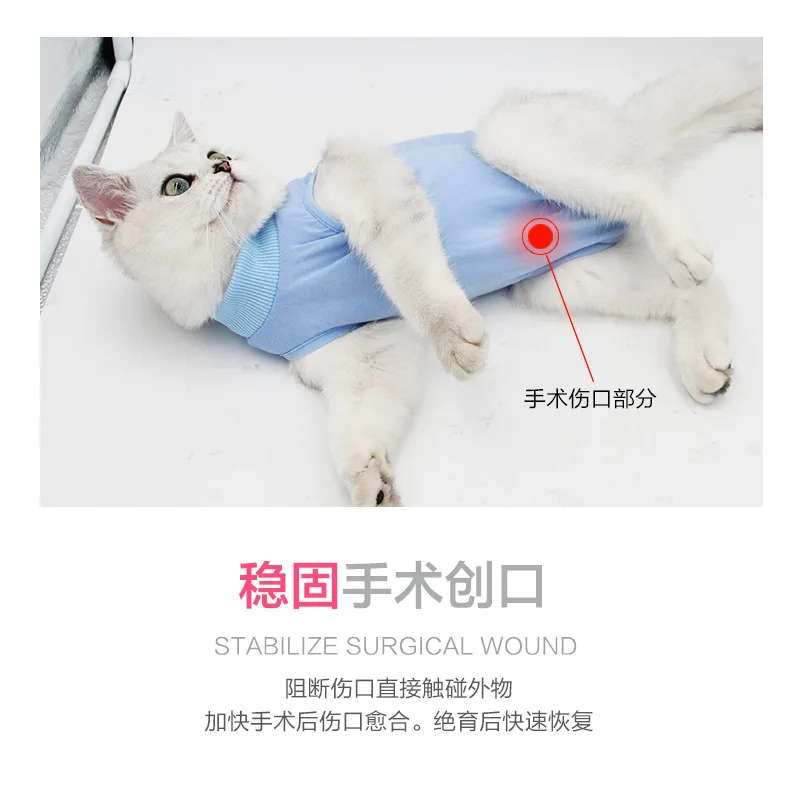 Cat surgery suit female cat sterilization weaning service postoperative anti-mite summer pet clothes DY002 |