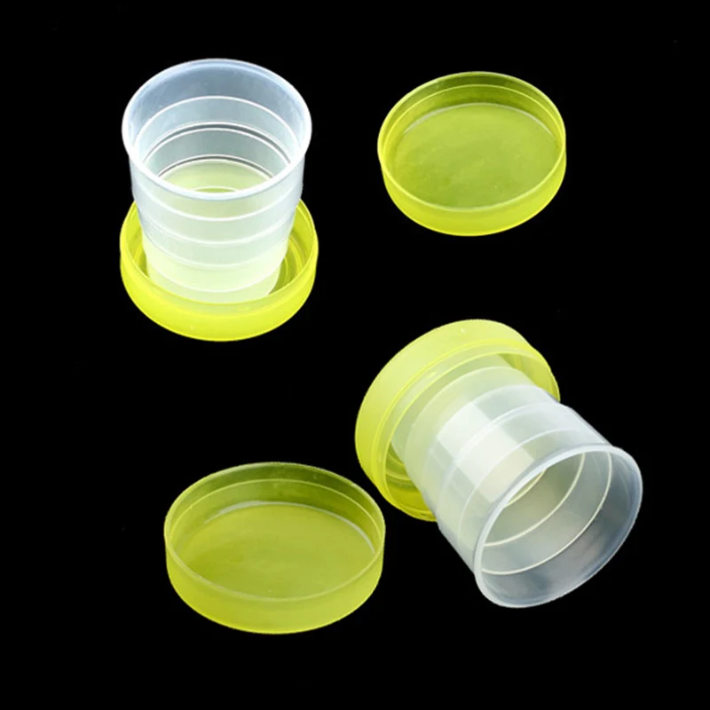 Складные портативные складные телескопические пластиковые чашки для кемпинга