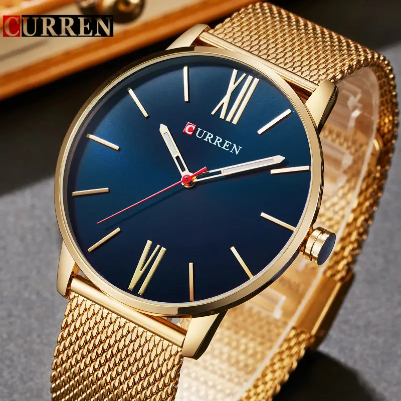 Relogio Masculino Curren Watch Men Brand Luxury Full Steel Waterproof Quartz Mens Watches Casual Sport Male Clock Wristwatches | Наручные