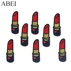 10 шт.лот, вышитые аппликации в виде губной помады, термоклейкие, для женщин, девушек, для джинсов, украшения одежды, Аппликации, самодельные нашивки, наклейки