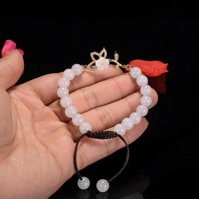 925 Silver Inlaid Natural Ice Chalcedony Pendant Necklace Bracelet Earring Set Gifts | Jewelry Sets