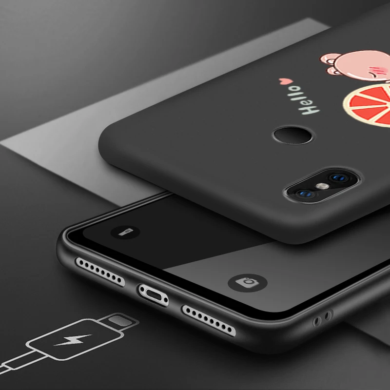 Color Matte Soft Silicone Case for Xiaomi Redmi Note 5 6 Pro 5A 7 Prime S2 Go Black Back Super Cover Galaxy M10 M20 |