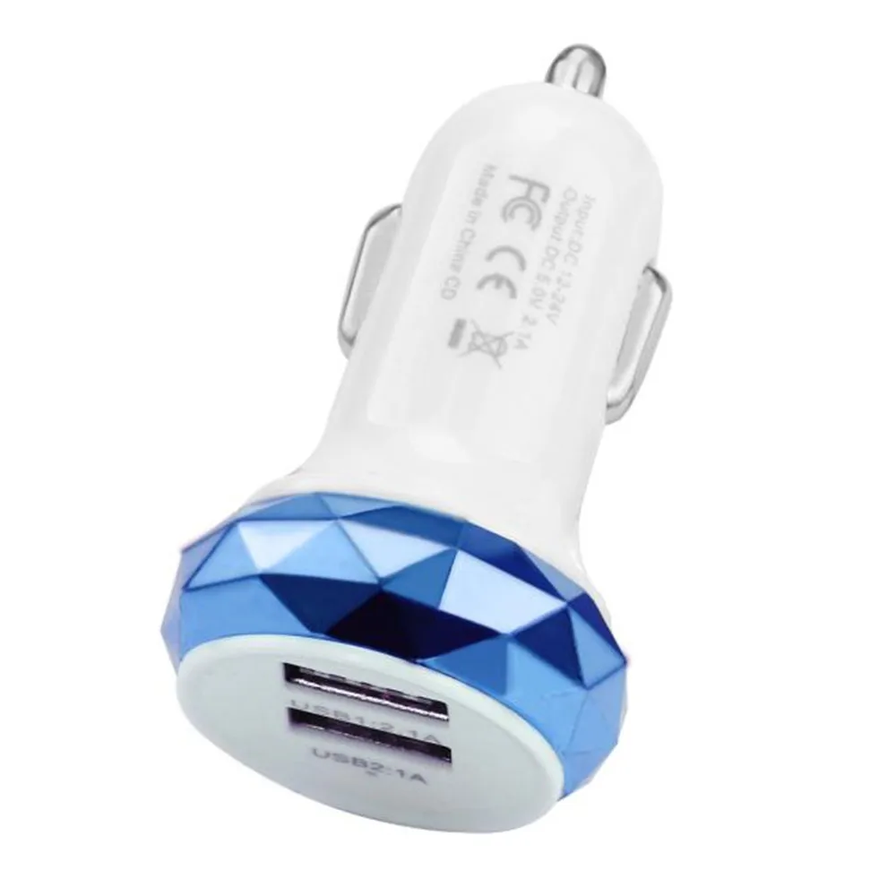 Dual USB Автомобильное Зарядное устройство адаптер Mini Aux автомобиля гнездо