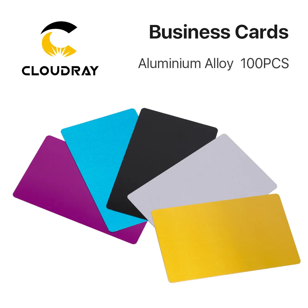 Cloudray 100 шт./лот визитные карточки многоцветный алюминиевый сплав металлический