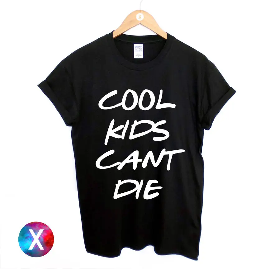 Красивые дети не могу умереть напечатан Мужская футболка SWAG SLOGAN PRINT HIPSTER Танец Топ