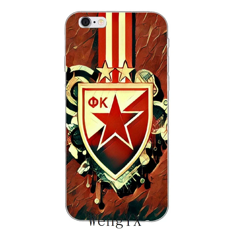 Crvena-zvezda-A-05 Чехол для телефона Serbia FK Crvena zvezda из мягкого силикона и ТПУ для Apple iPhone 4, 4S, 5, 5S, 5c, SE, 6, 6s, 7, 8 plus, X, XR, XS Max - Цвет: Crvena-zvezda-A-05