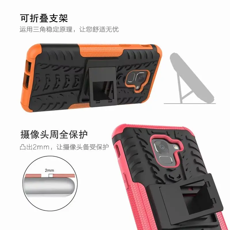 For Samsung Galaxy J4 2018 case Hybrid Heavy Duty Armor Shockproof TPU + PC Hard Silicon Cover J6 Rugged Coque | Мобильные телефоны