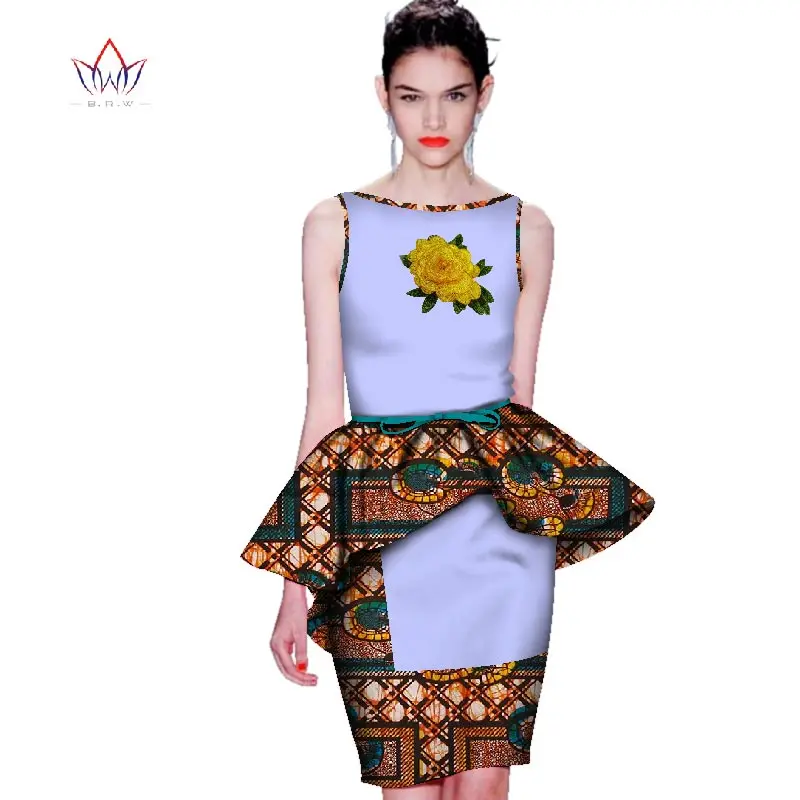 Для женщин костюмы Prairie Chic Африканский dashiki платья хлопок 2 шт. АФРИКАНСКИЕ ОДЕЖДА