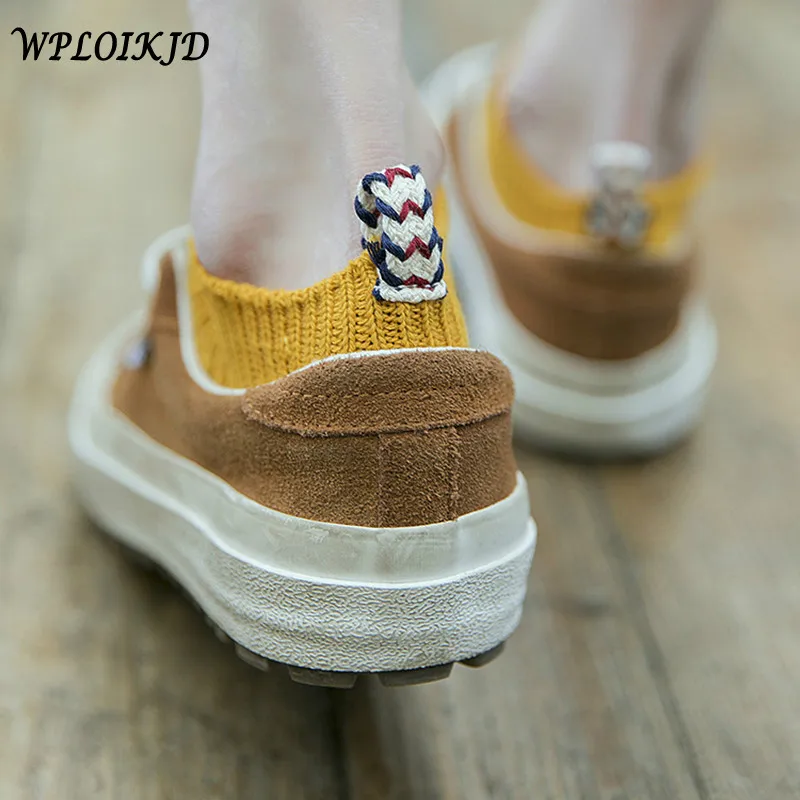 

[WPLOIKJD] 2018 High Quality Women' Socks Solid Color Japanese Cotton Breathable Fashion Elasticity Girls Funny Socks 8 Colors