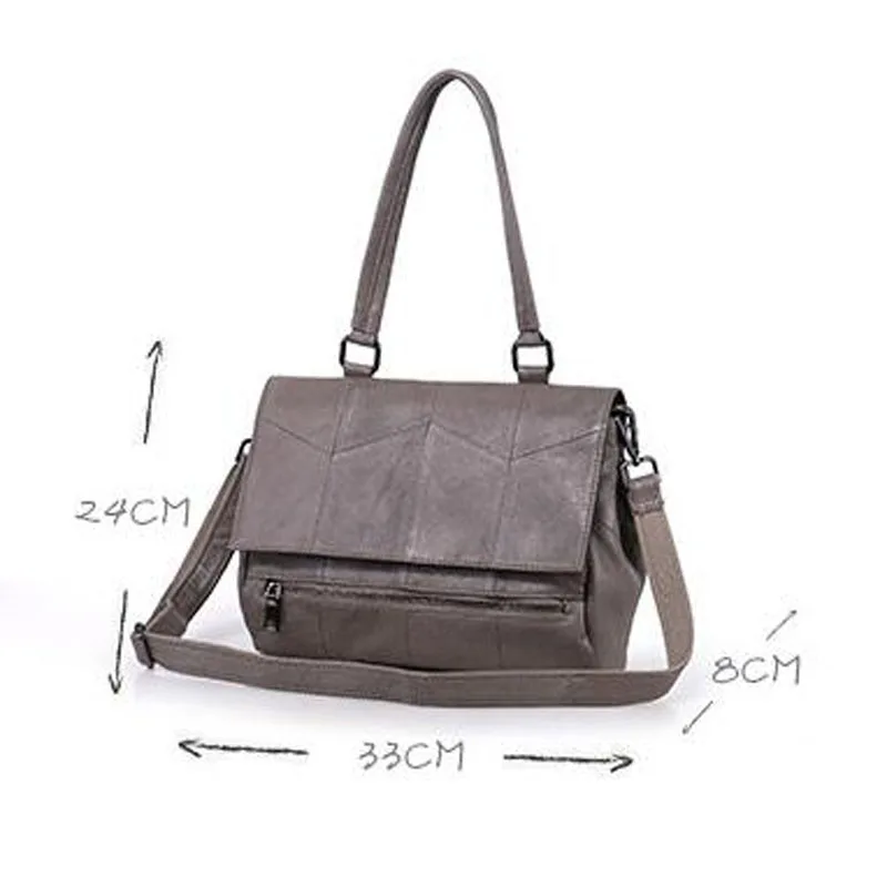 

EUMOAN The new handbags leather shoulder bag handbag big bag Korean version of the first layer of leather oblique cross package