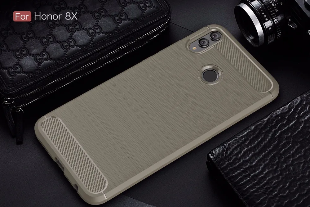 100 шт./лот ТПУ Новый чехол из углеродного волокна для Huawei Honor 7X 7C 7A 10 lite play 8X Max 8C 8A V20