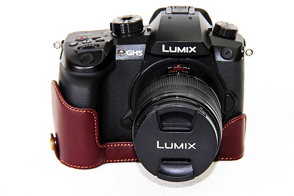 limitX Pu Leather Case Bottom Opening Version Protective Half Body Cover Base For Panasonic Lumix GH5s DC-GH5s Digital Camera |