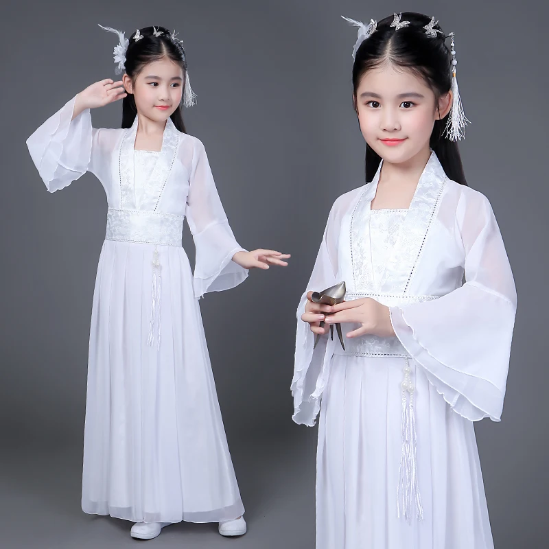 Children costumes for girls ancient chinese clothes performance clothing imperial tang dynasty hanfu dance fairy dress kids | Детская