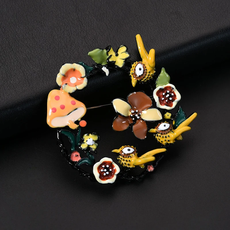 D & Rui Jewelry 2019 романтическая Цветочная Гирлянда броши и булавки Очаровательная